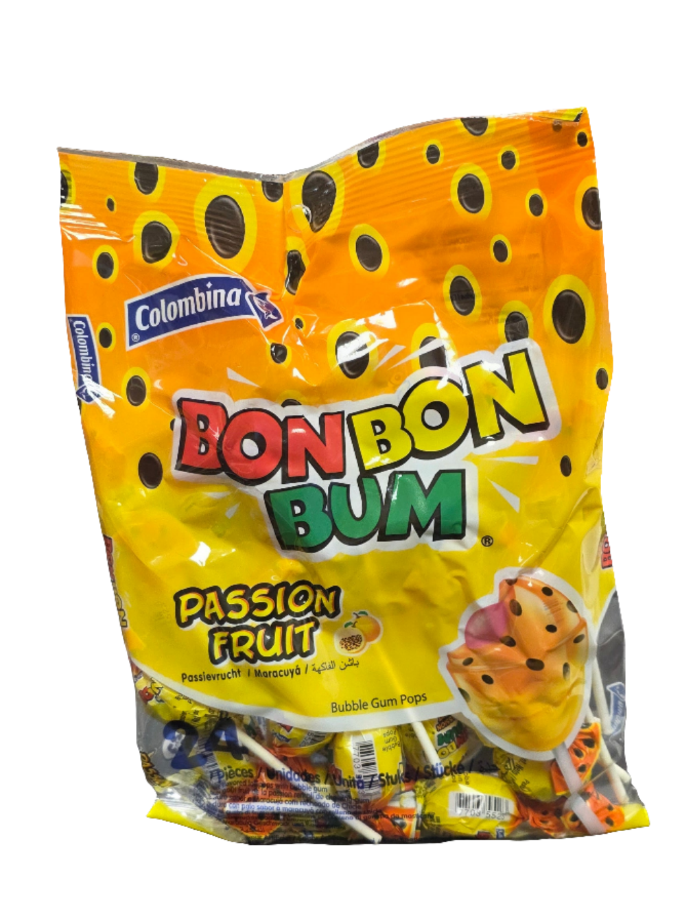 Bon Bon Bum Lollipops Passion Fruit 408g