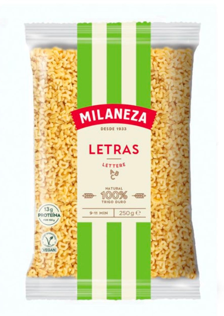 Milaneza Letras Letters Pasta 250g