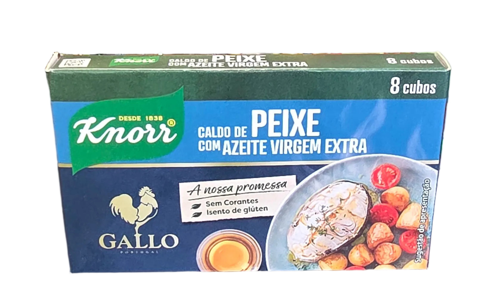 Knorr 8 Cubos Caldo de Peixe c/ Azeite Virgem Extra 80g