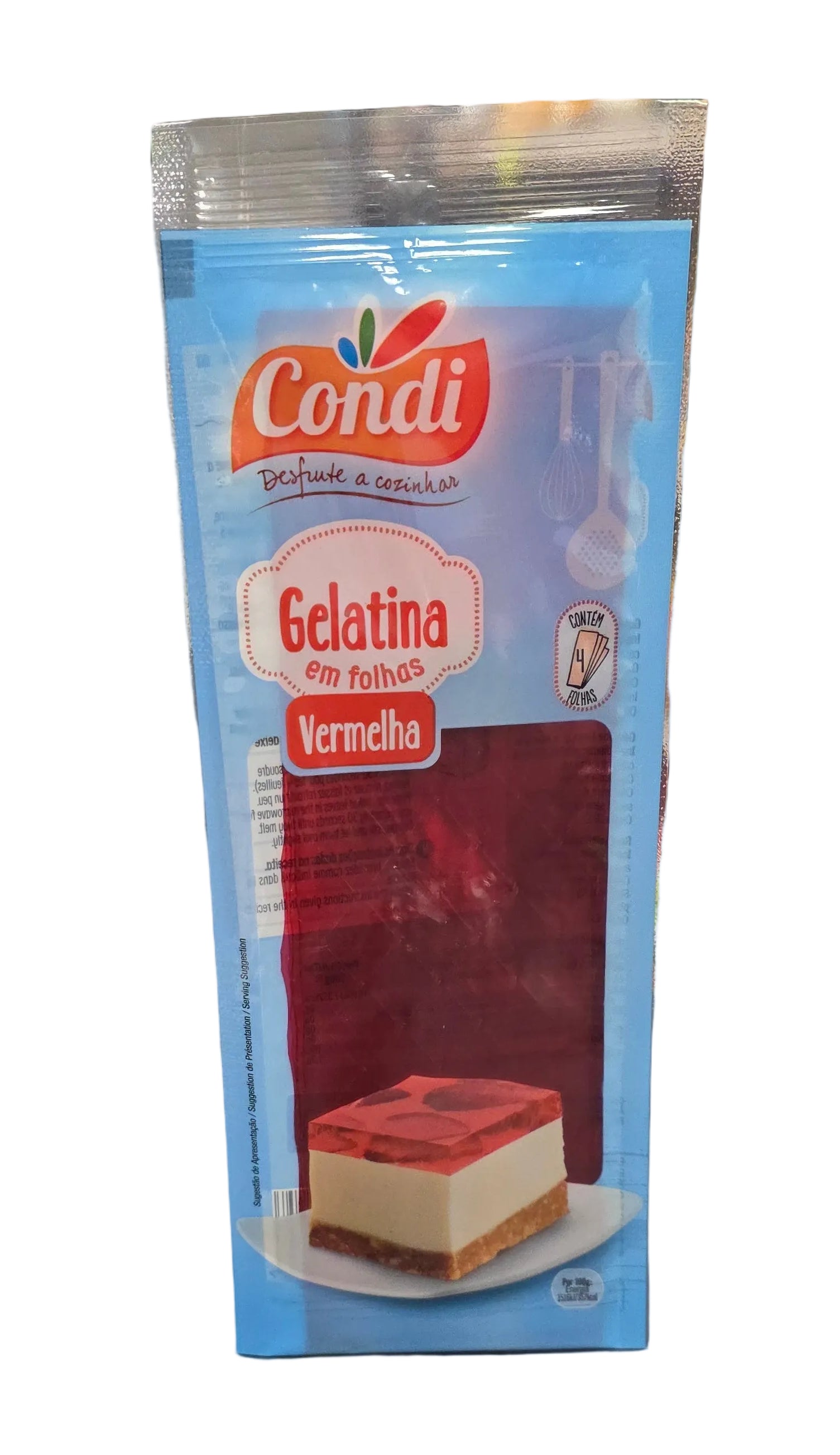 Condi Gelatina em Folhas Vermelhas 7g