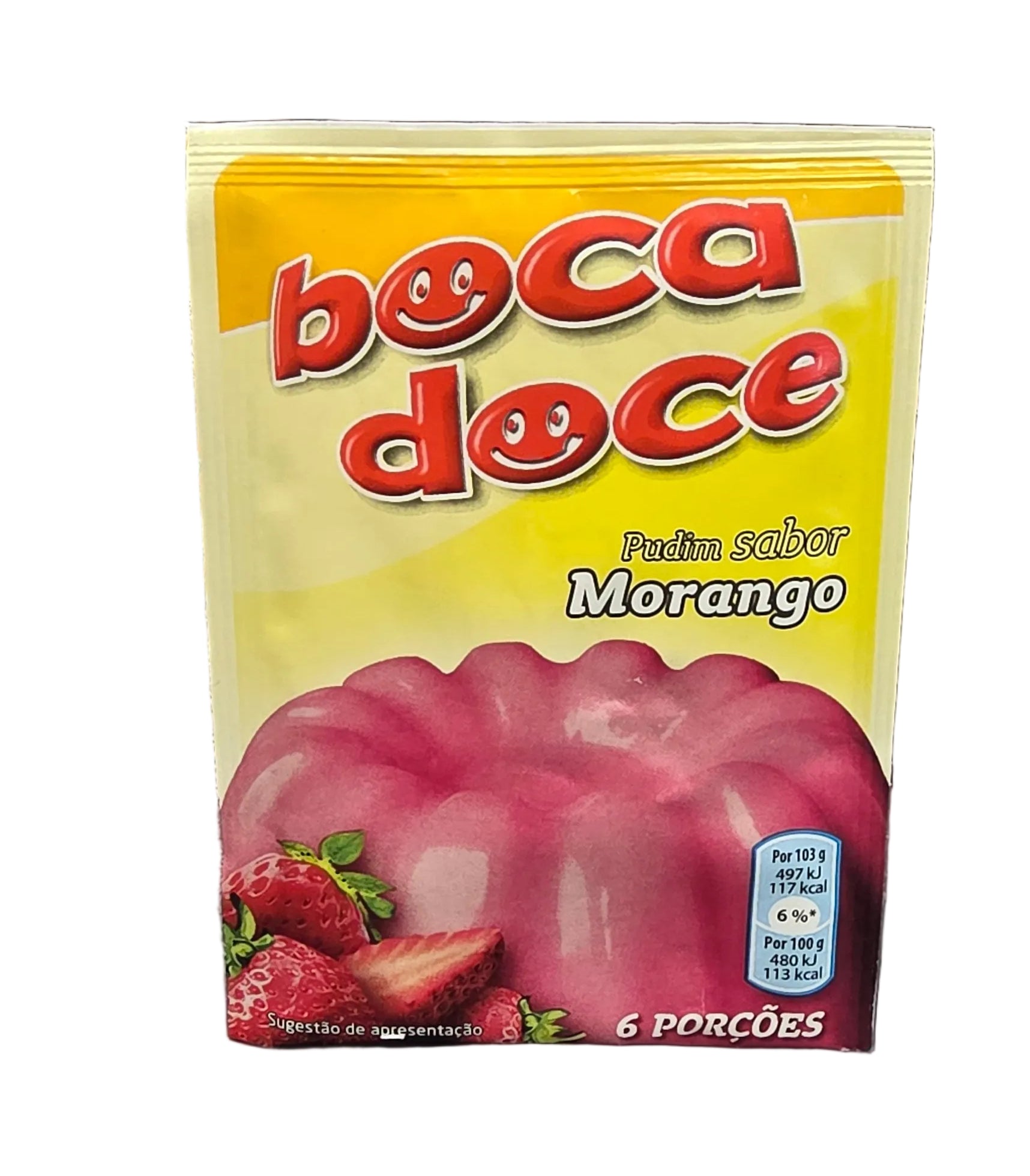 Boca Doce Pudim Morango 22g