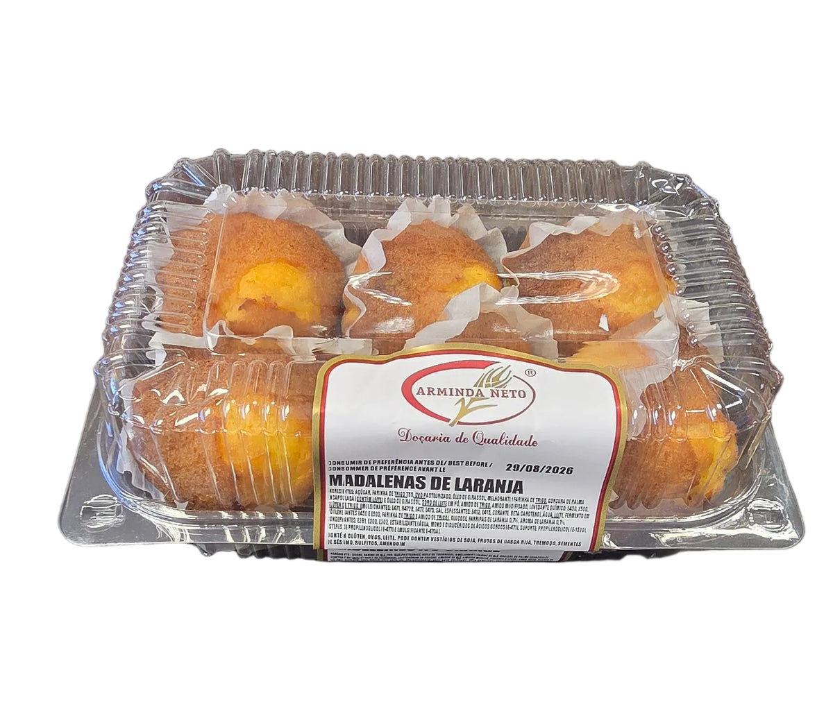 Arminda Neto Madalenas Laranja 280g